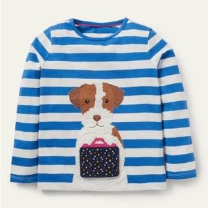 Mini Boden girls Lift the flap shirt. Size 6-7Y.